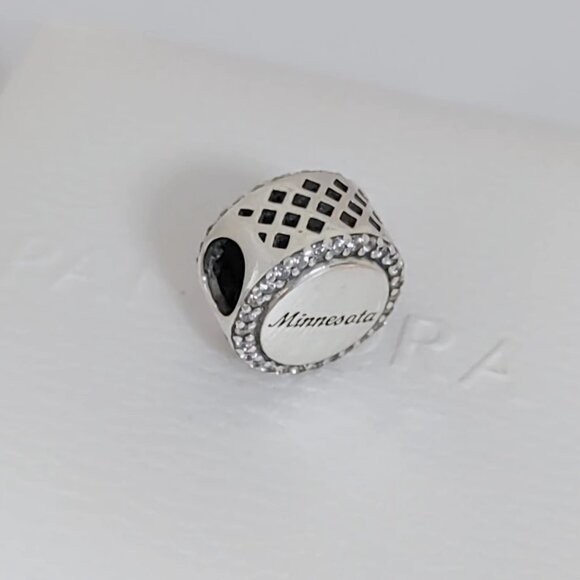 Pandora Minnesota Bead Charm The Pink and White Lady's Slipper S925 ALE with box - Picture 5 of 7